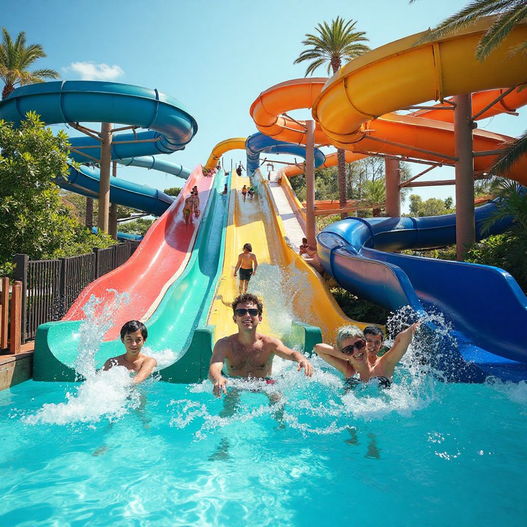 Thrilling water slides